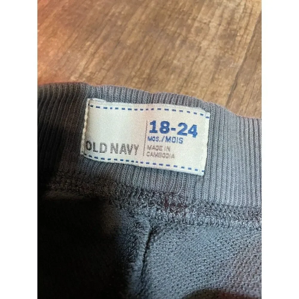 Old Navy Shorts Toddler Boys Size 18 - 24 M Months Gray 94 Draw String